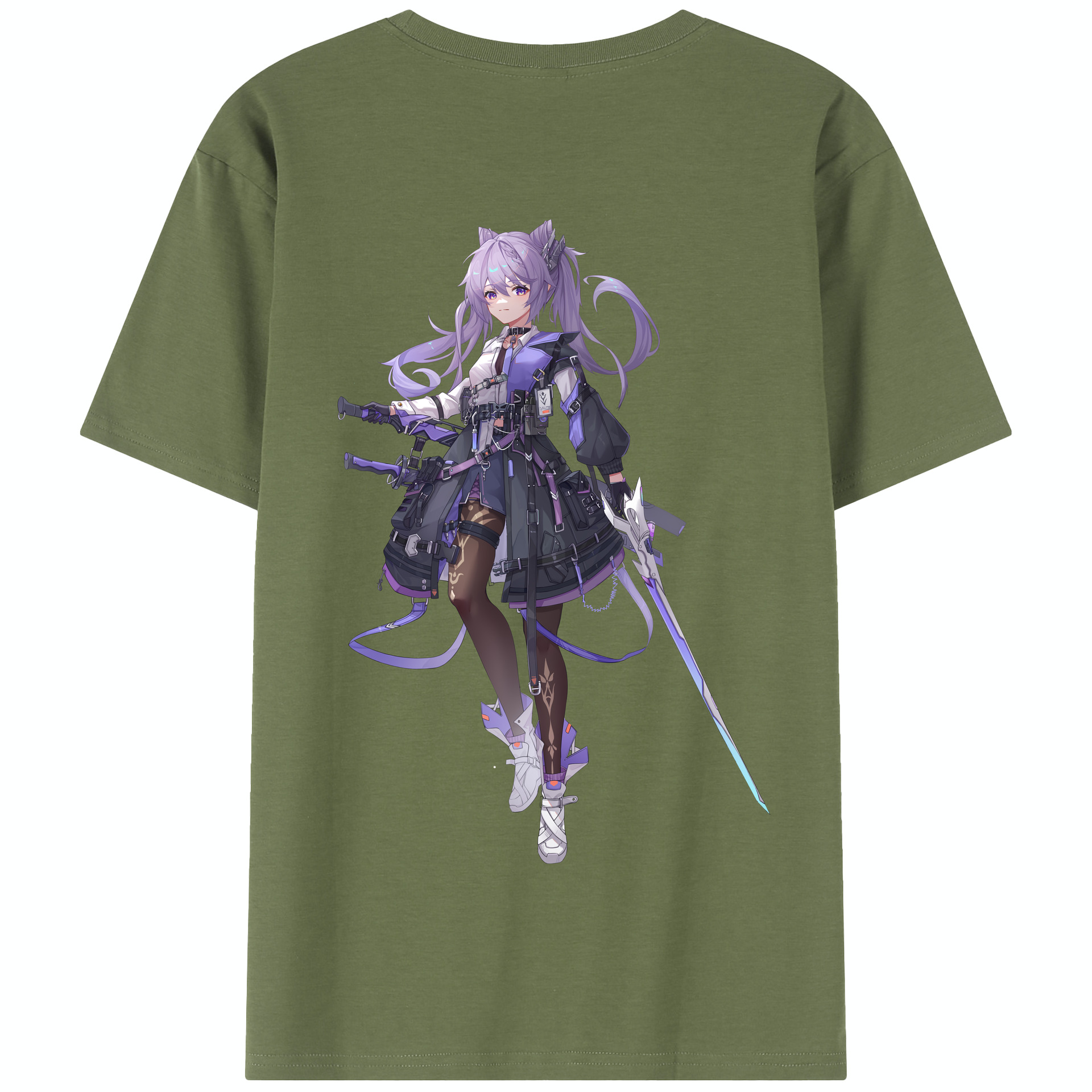 げんし神 刻晴 こくせい genshin Kokusei 綿100％半袖Tシャツ（背面プリント）